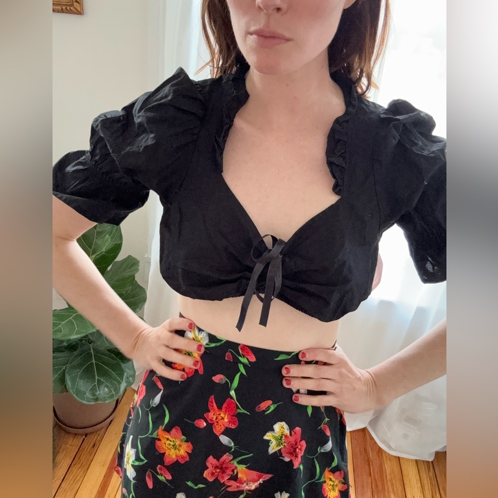 Italian cotton peasant blouse